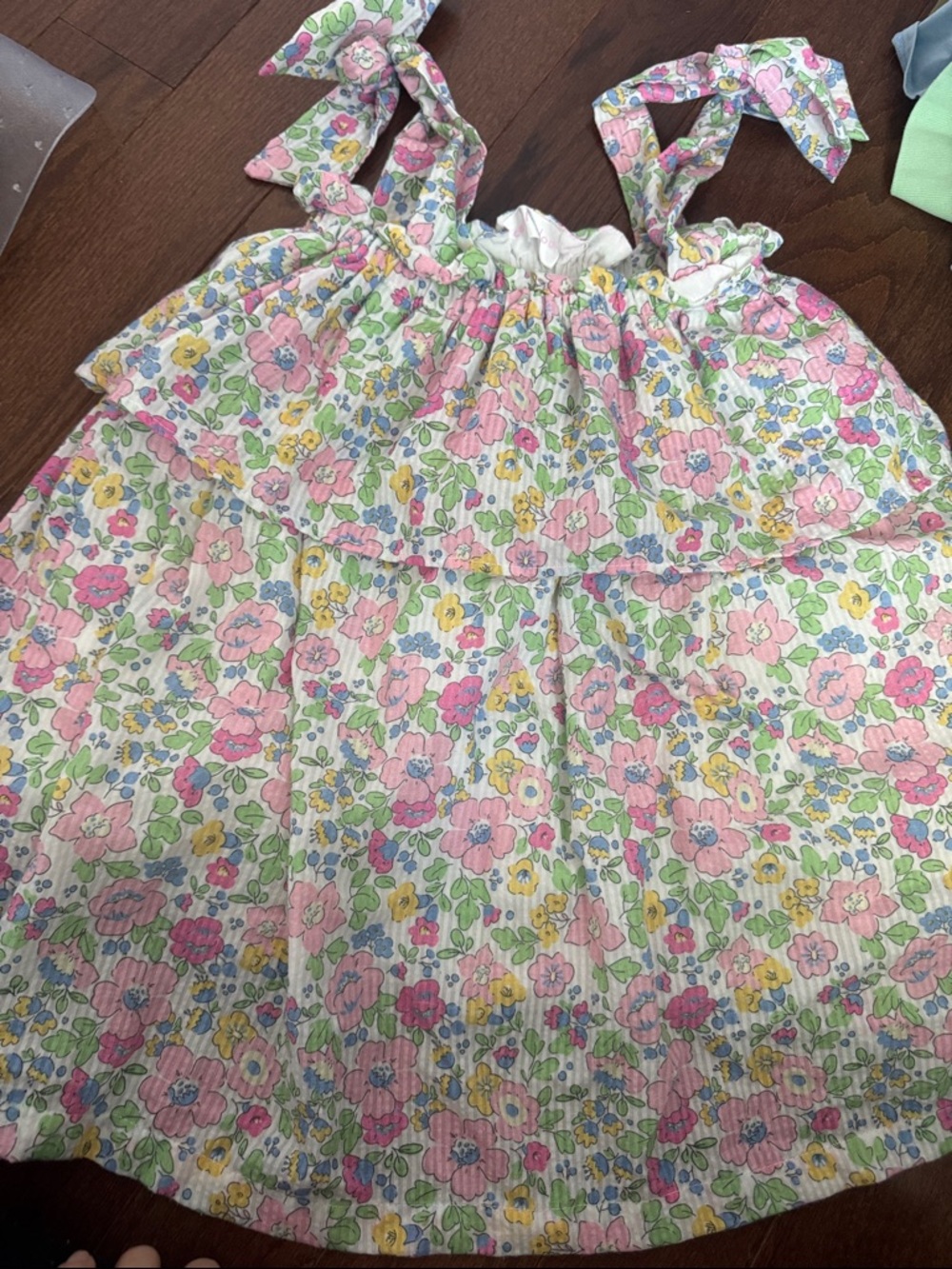 Girls' Floral Tie-Shoulder Sundress - Pink Multi